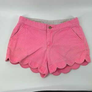 Lilly Pulitzer Pink Scalloped High Waist Shorts